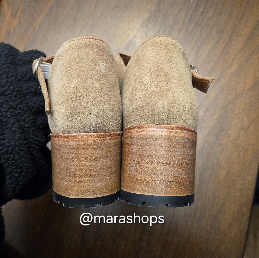 Portland Leather Patina Suede Mary Jane Heels - Picture 6 of 9